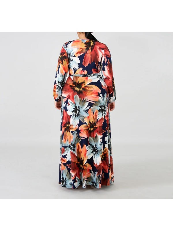 Vestito Donna Lungo Plus Taglie Grandi Woman Oversize Maxi Dress OS120013B f13